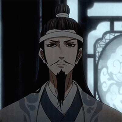 Man With Long Hair And Beard In Front Of Mirror GIF
