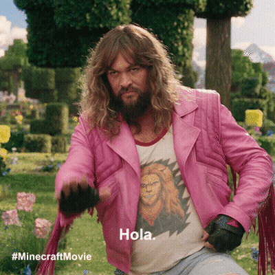 Man With Long Hair And Beard In Pink Jacket GIF
