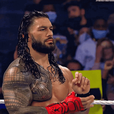 Man With Long Hair And Beard In Wrestling Ring GIF