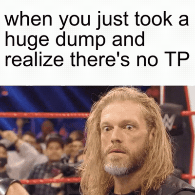 Man With Long Hair And Beard In Wrestling Ring GIF