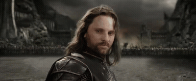 Man With Long Hair And Beard Looking At Camera Saying For Donald GIF