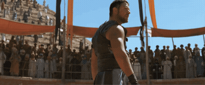 Man With Long Hair And Beard Looking Down GIF