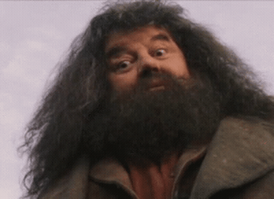 Man With Long Hair And Beard Looking Up GIF
