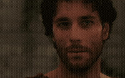 Man With Long Hair And Beard Looks Angry GIF