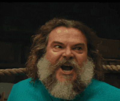Man With Long Hair And Beard Making Funny Face GIF