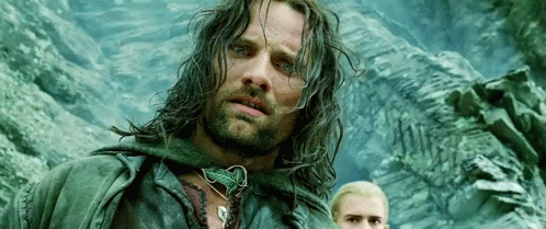 Man With Long Hair And Beard Next To Blonde Man GIF