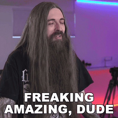 Man With Long Hair And Beard Saying Freaking Amazing Dude GIF