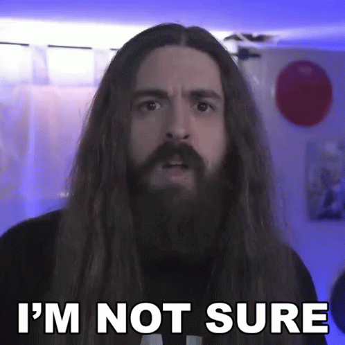 Man With Long Hair And Beard Saying I'm Not Sure GIF
