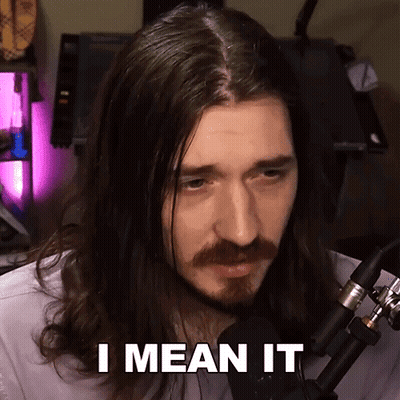 Man With Long Hair And Beard Saying I Mean It GIF