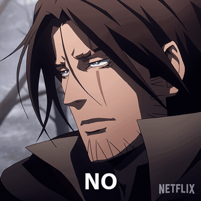 Man With Long Hair And Beard Saying No GIF