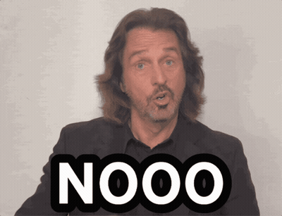 Man With Long Hair And Beard Saying Nooo GIF