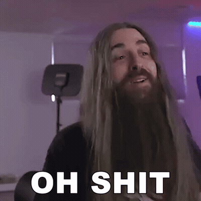Man With Long Hair And Beard Saying Oh Shit GIF