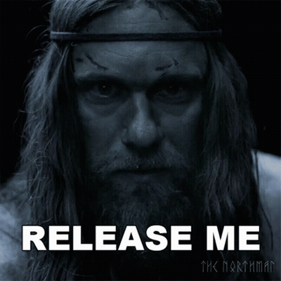 Man With Long Hair And Beard Saying Release Me GIF