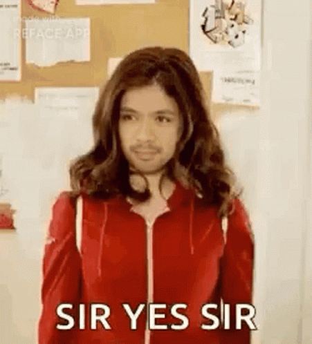 Man With Long Hair And Beard Saying Sir Yes Sir GIF