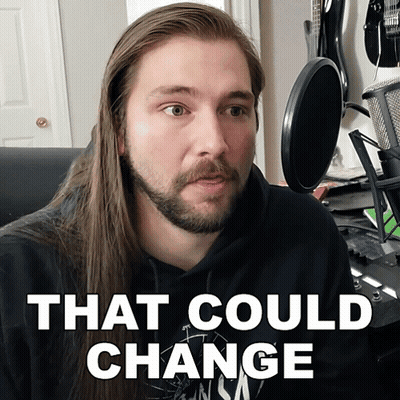 Man With Long Hair And Beard Saying That Could Change GIF