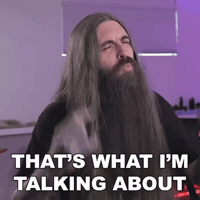 Man With Long Hair And Beard Saying That's What I'm Talking About GIF