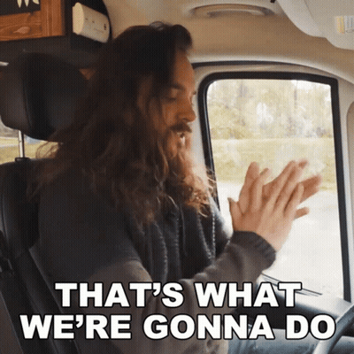 Man With Long Hair And Beard Saying That's What We're Gonna Do In Car GIF