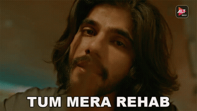 Man With Long Hair And Beard Saying Tum Mera Rehab GIF