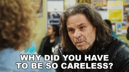 Man With Long Hair And Beard Saying Why Did You Have To Be So Careless GIF