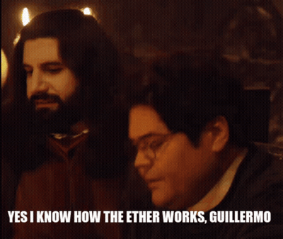 Man With Long Hair And Beard Saying Yes I Know How The Ether Works GIF