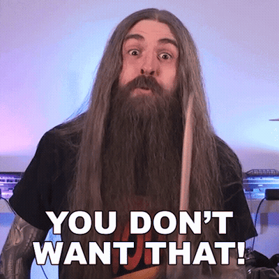 Man With Long Hair And Beard Saying You Don't Want That GIF