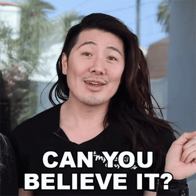 Man With Long Hair And Beard Says Can You Believe It GIF
