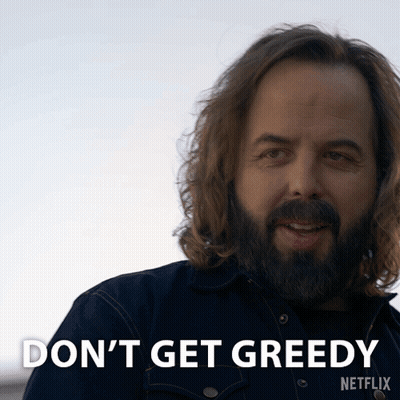 Man With Long Hair And Beard Says Don't Get Greedy Netflix GIF