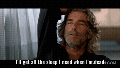 Man With Long Hair And Beard Says I'll Get All The Sleep I Need GIF