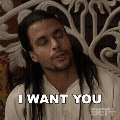 Man With Long Hair And Beard Says I Want You GIF