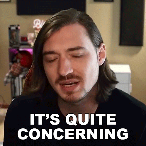 Man With Long Hair And Beard Says It's Concerning GIF