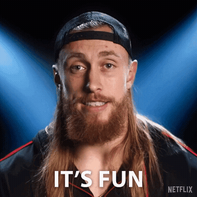 Man With Long Hair And Beard Says It's Fun In Netflix Ad GIF