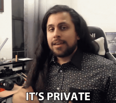 Man With Long Hair And Beard Says It's Private GIF