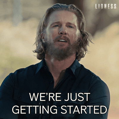 Man With Long Hair And Beard Says We're Just Getting Started GIF