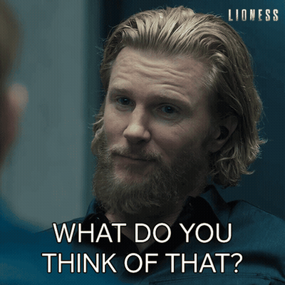 Man With Long Hair And Beard Says What Do You Think Of That GIF