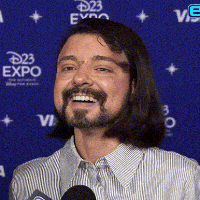 Man With Long Hair And Beard Smiling GIF