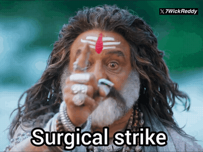 Man With Long Hair And Beard Surgical Strike GIF