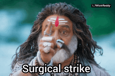 Man With Long Hair And Beard Surgical Strike GIF