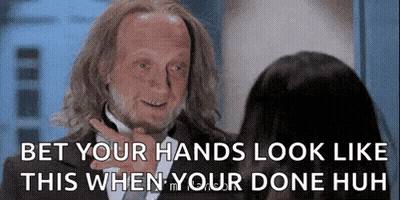 Man With Long Hair And Beard Talking GIF
