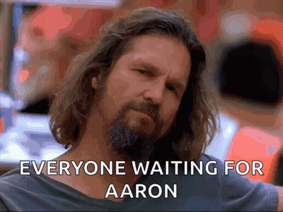 Man With Long Hair And Beard Waiting For Aaron GIF