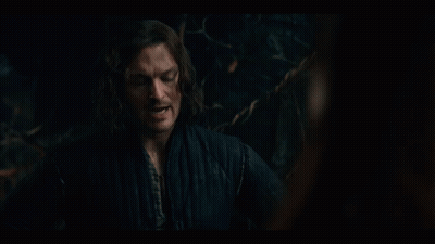 Man With Long Hair And Black Jacket Holding Up Hand GIF