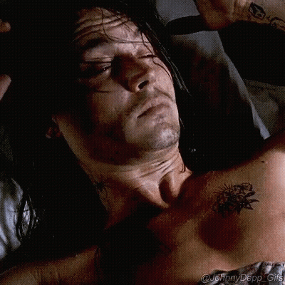 Man With Long Hair And Chest Tattoo GIF