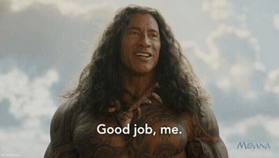Man With Long Hair And Chest Tattoo Saying Good Job Me GIF