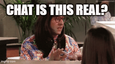 Man With Long Hair And Glasses Says Chat Is This Real GIF