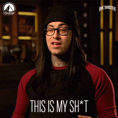 Man With Long Hair And Glasses Says This Is My Sh*t GIF