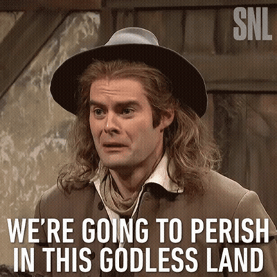 Man With Long Hair and Hat Says We're Going to Perish in This Godless Land