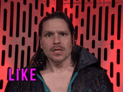 Man With Long Hair And Moustache Saying Like GIF