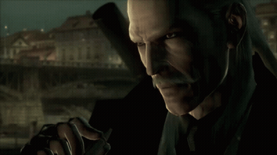 Man With Long Hair And Mustache Looking Sideways GIF