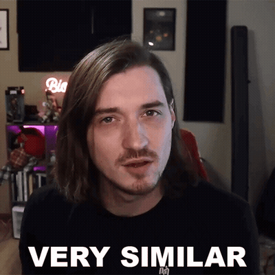 Man With Long Hair And Mustache Making Face GIF