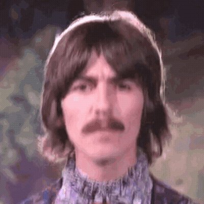 Man With Long Hair And Mustache Wearing Headphones GIF