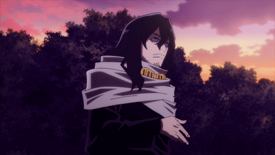 Man With Long Hair And Scarf At Sunset GIF
